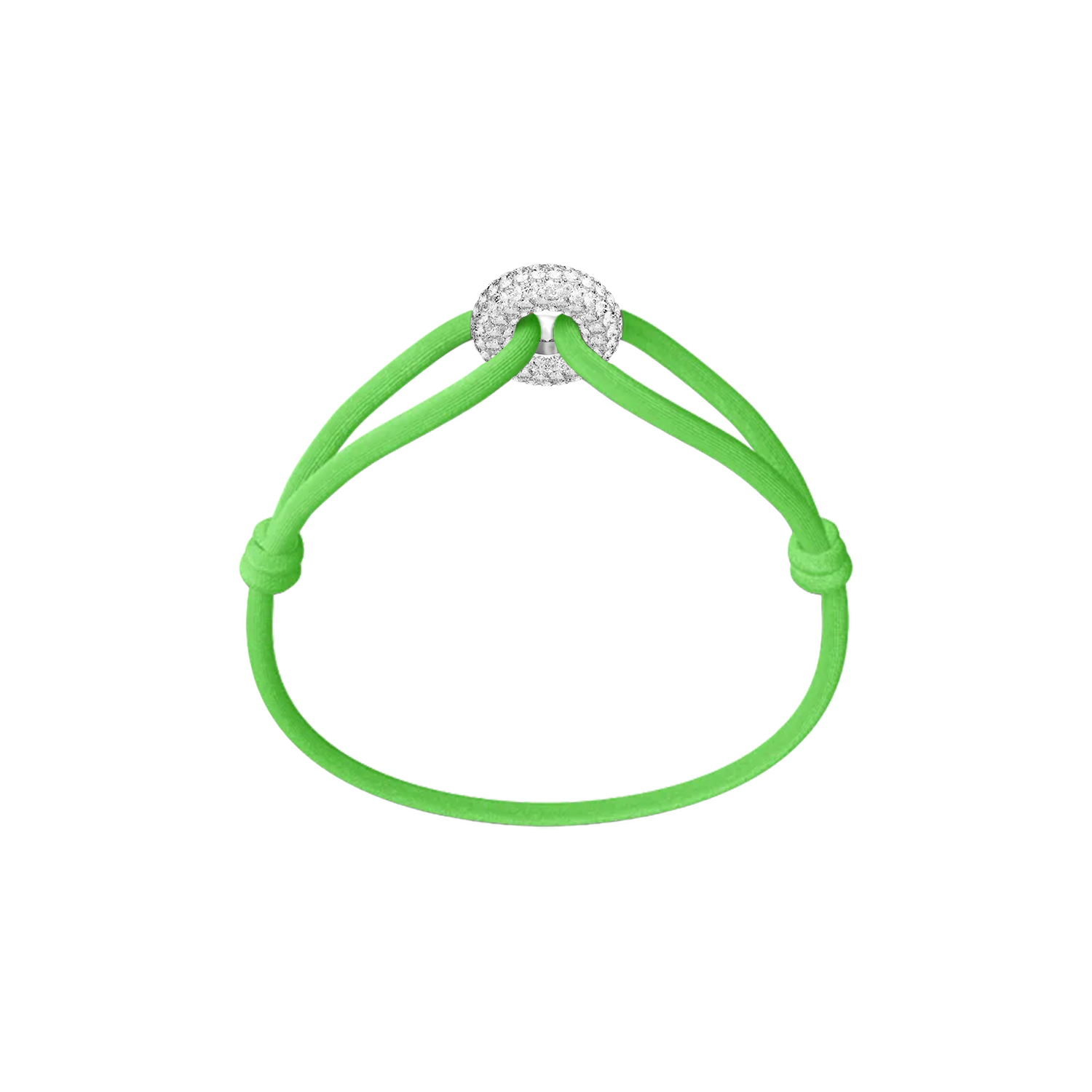 Silver Soho Pavé Cord Bracelet