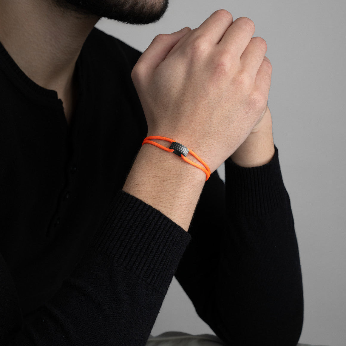 Carbon Regent Cord Bracelet