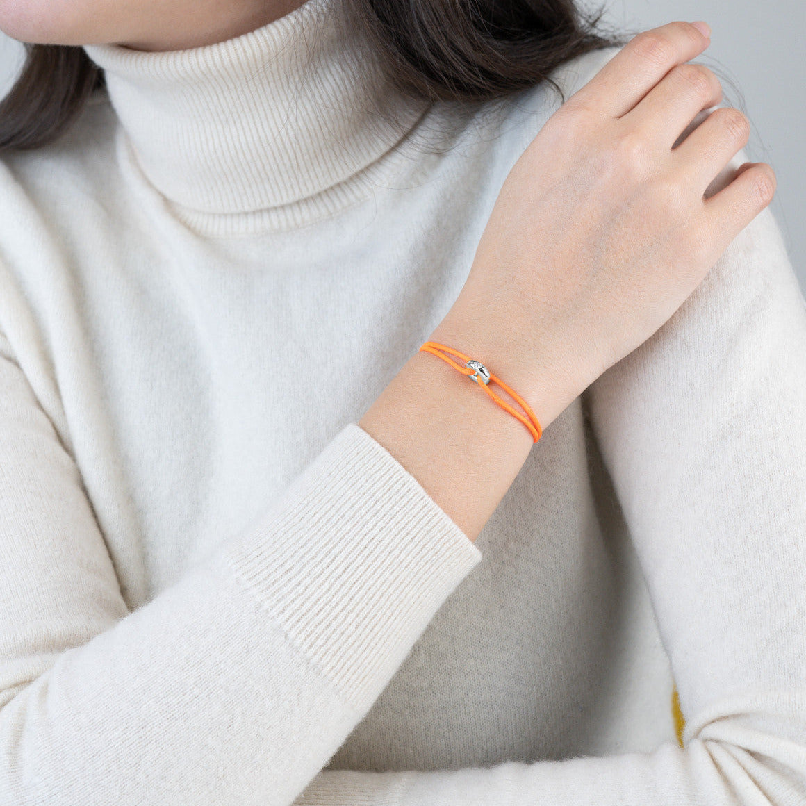 Mini Silver Soho Diamond Cord Bracelet