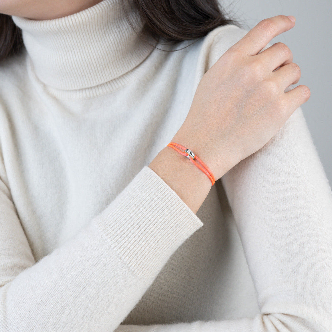 Mini Silver Soho Diamond Cord Bracelet