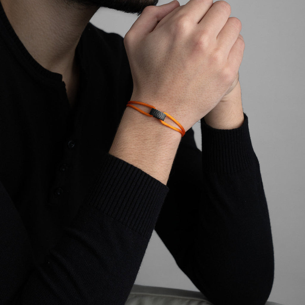 Carbon Regent Cord Bracelet