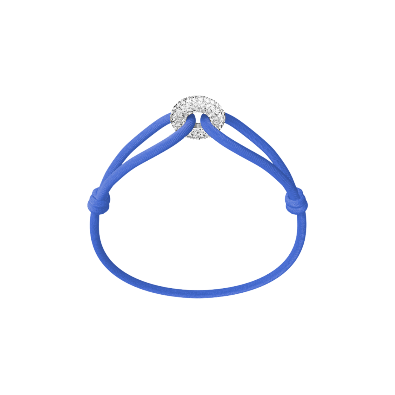 Silver Soho Pavé Cord Bracelet