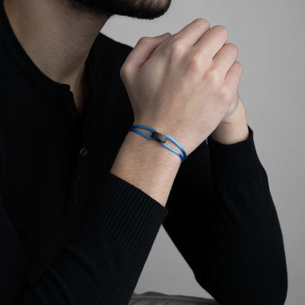 Carbon Regent Cord Bracelet