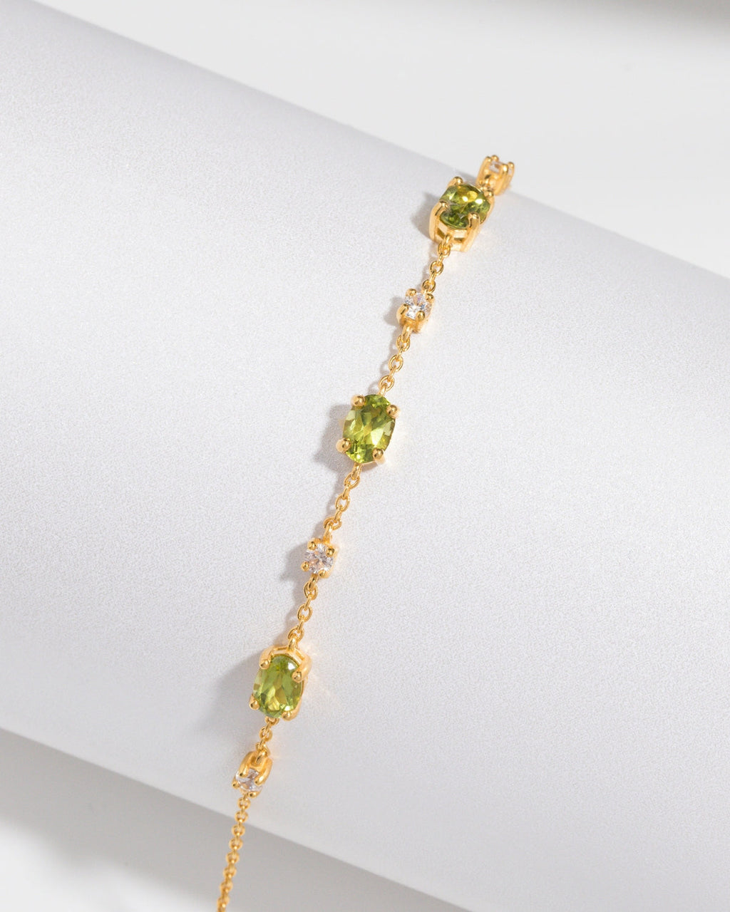 Peridot Bracelet in 18k Gold Vermeil