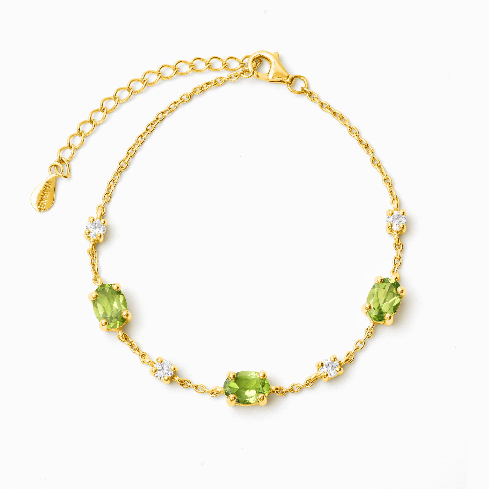 Peridot Bracelet in 18k Gold Vermeil