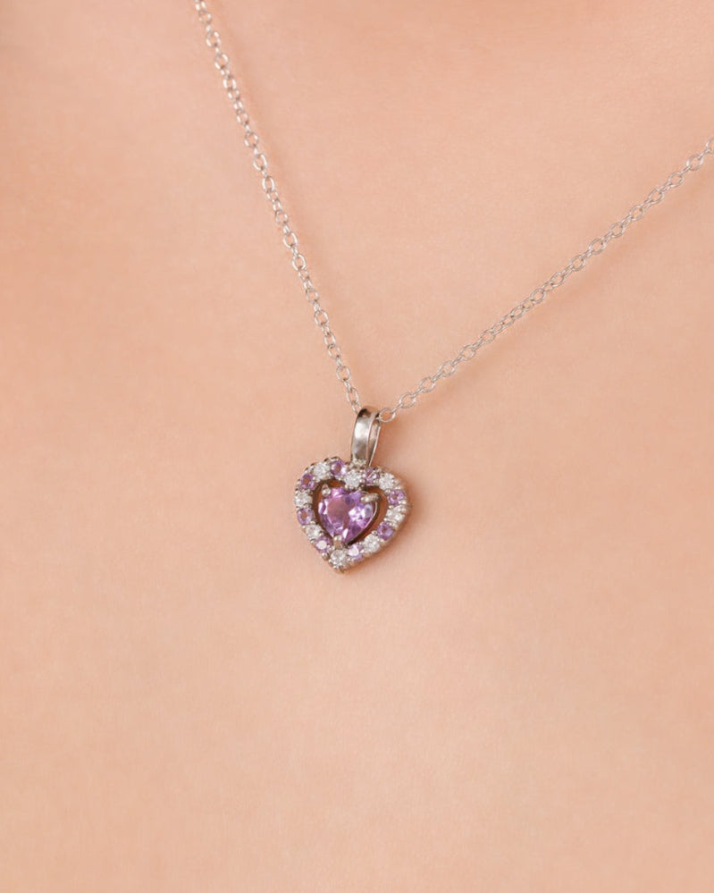 Purple Heart Lavender Amethyst Set in Sterling Silver