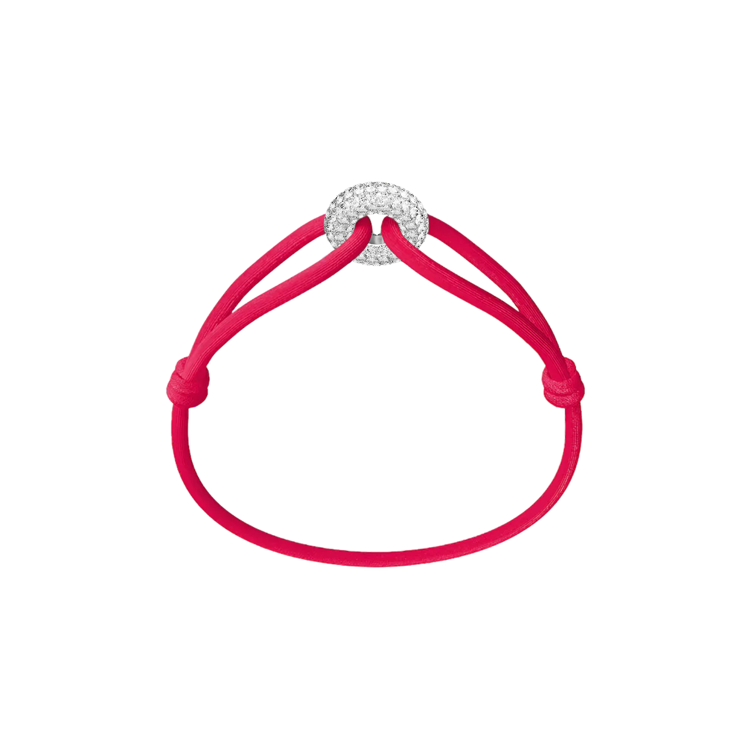 Silver Soho Pavé Cord Bracelet