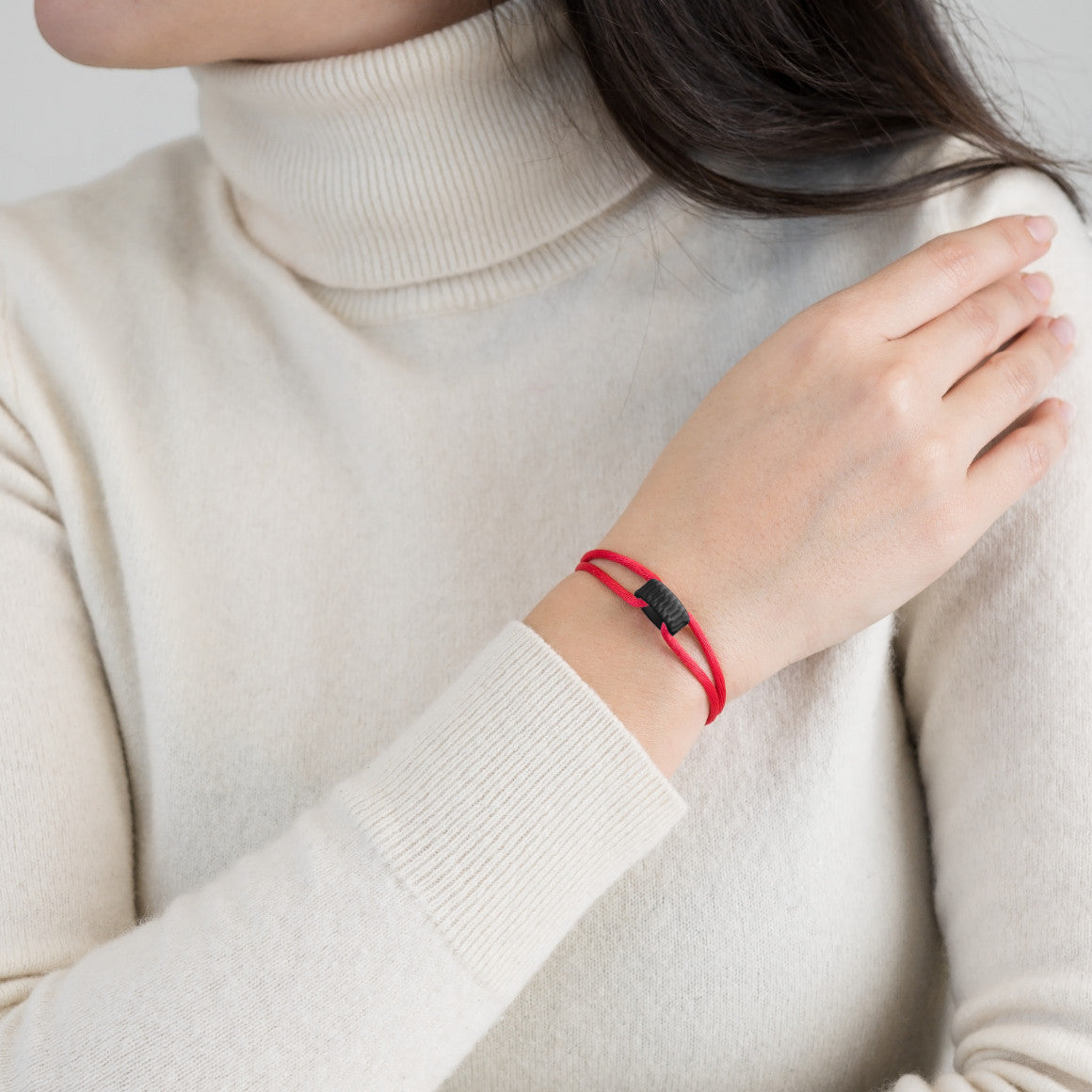 Carbon Regent Cord Bracelet