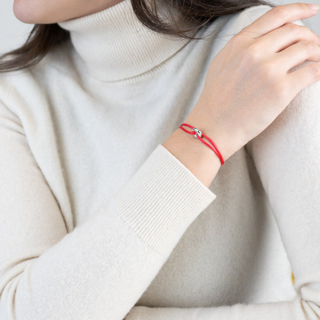 Mini Silver Soho Diamond Cord Bracelet