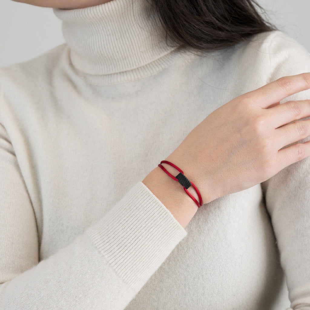 Carbon Regent Cord Bracelet