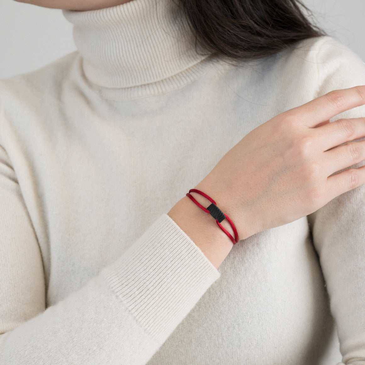 Carbon Regent Cord Bracelet