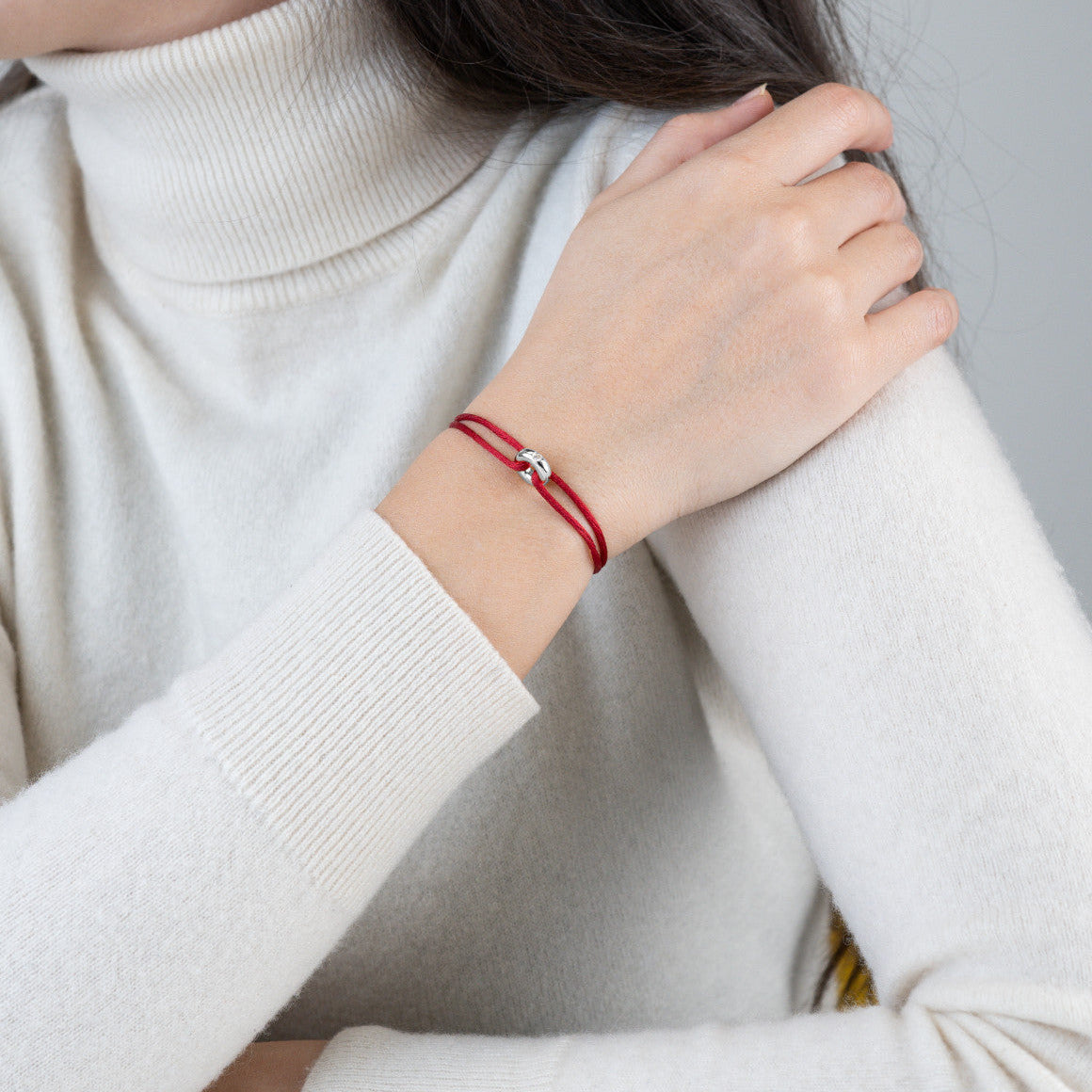 Mini Silver Soho Diamond Cord Bracelet