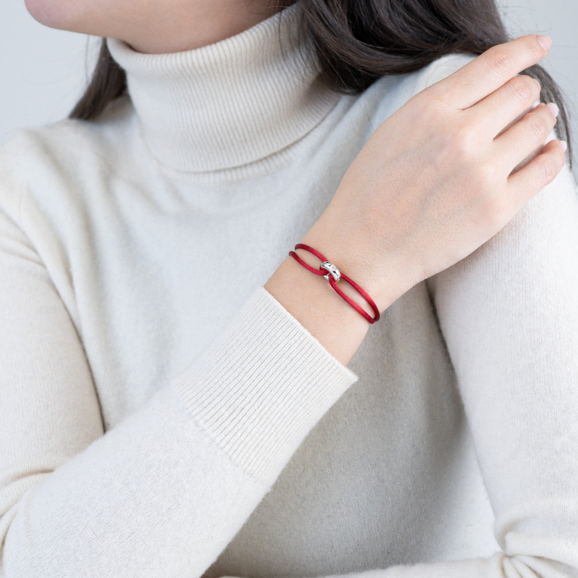 Silver Soho Diamond Cord Bracelet