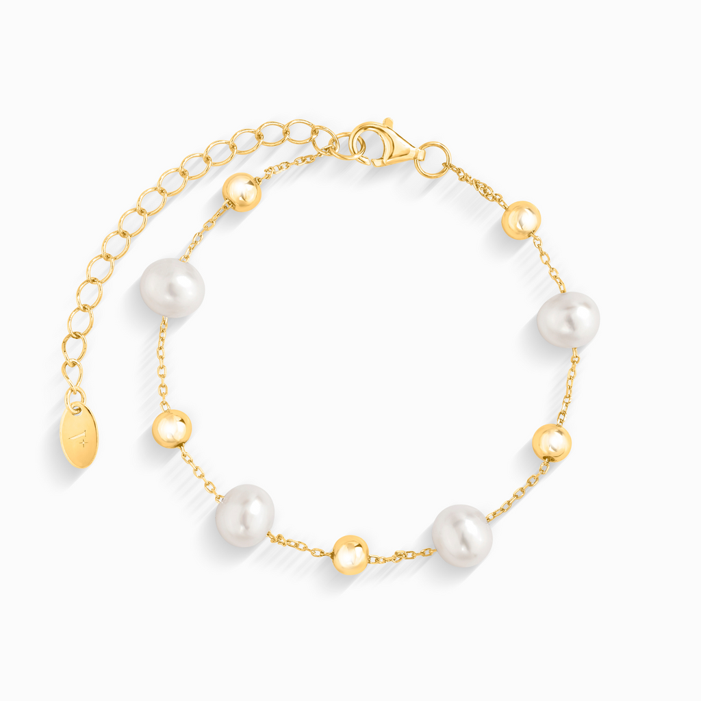 Pearl Bracelet in 18k Gold Vermeil