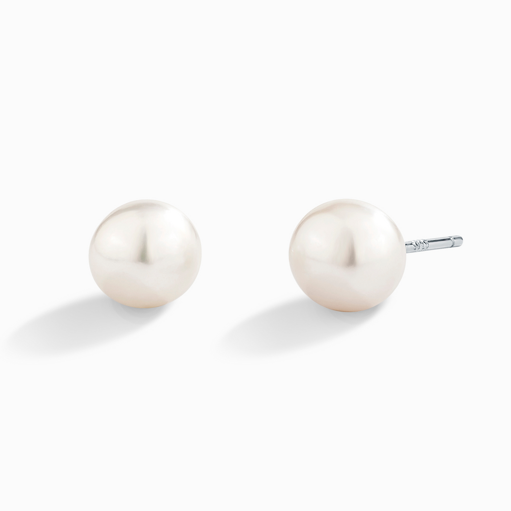 Pearl Stud Earrings in Sterling Silver