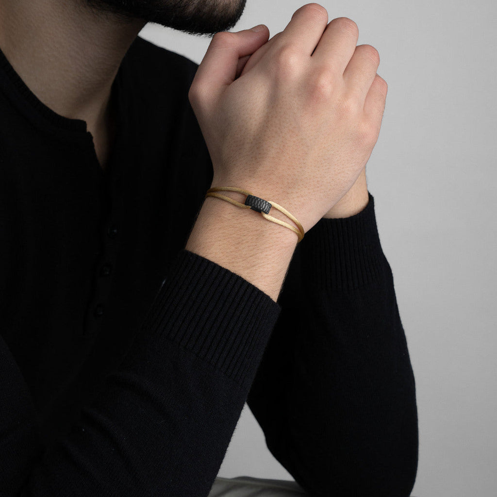 Carbon Regent Cord Bracelet