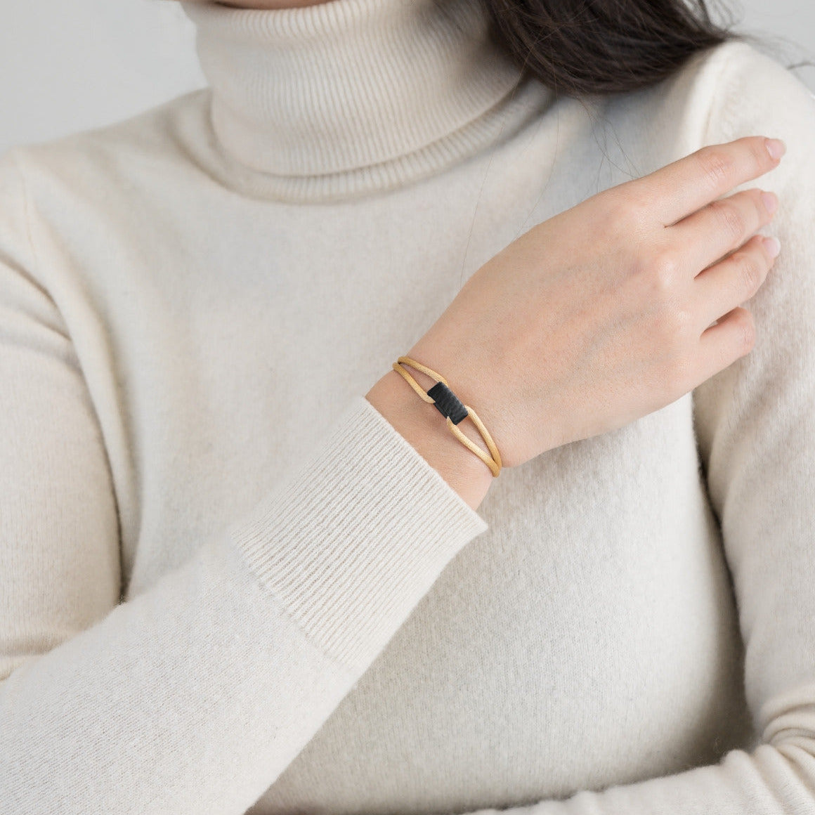 Carbon Regent Cord Bracelet