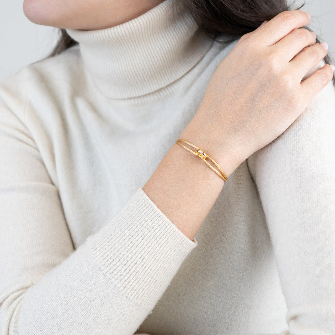 Mini Golden Soho Diamond Cord Bracelet