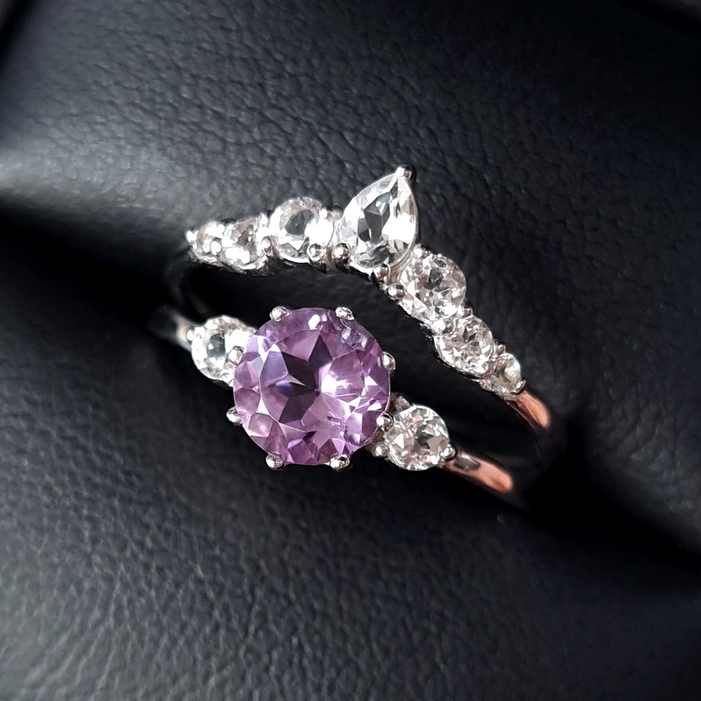 Selene Lavender Amethyst Ring Set in Sterling Silver