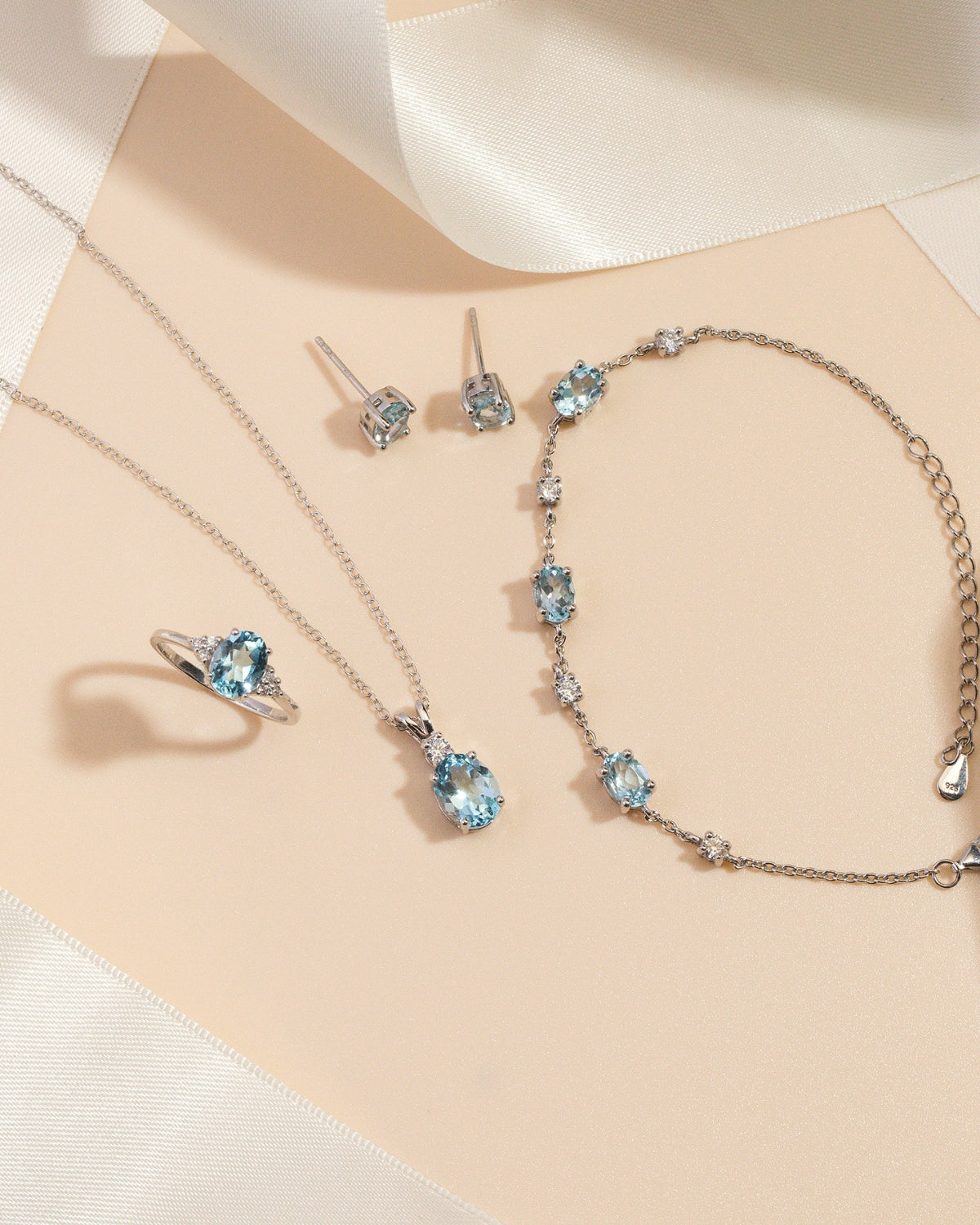 Essential Blue Topaz Jewellery Set in Sterling Silver