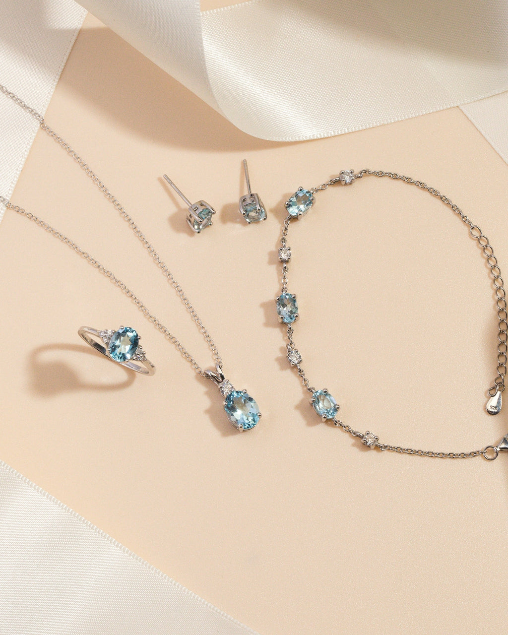 Essential Blue Topaz Jewellery Set in Sterling Silver