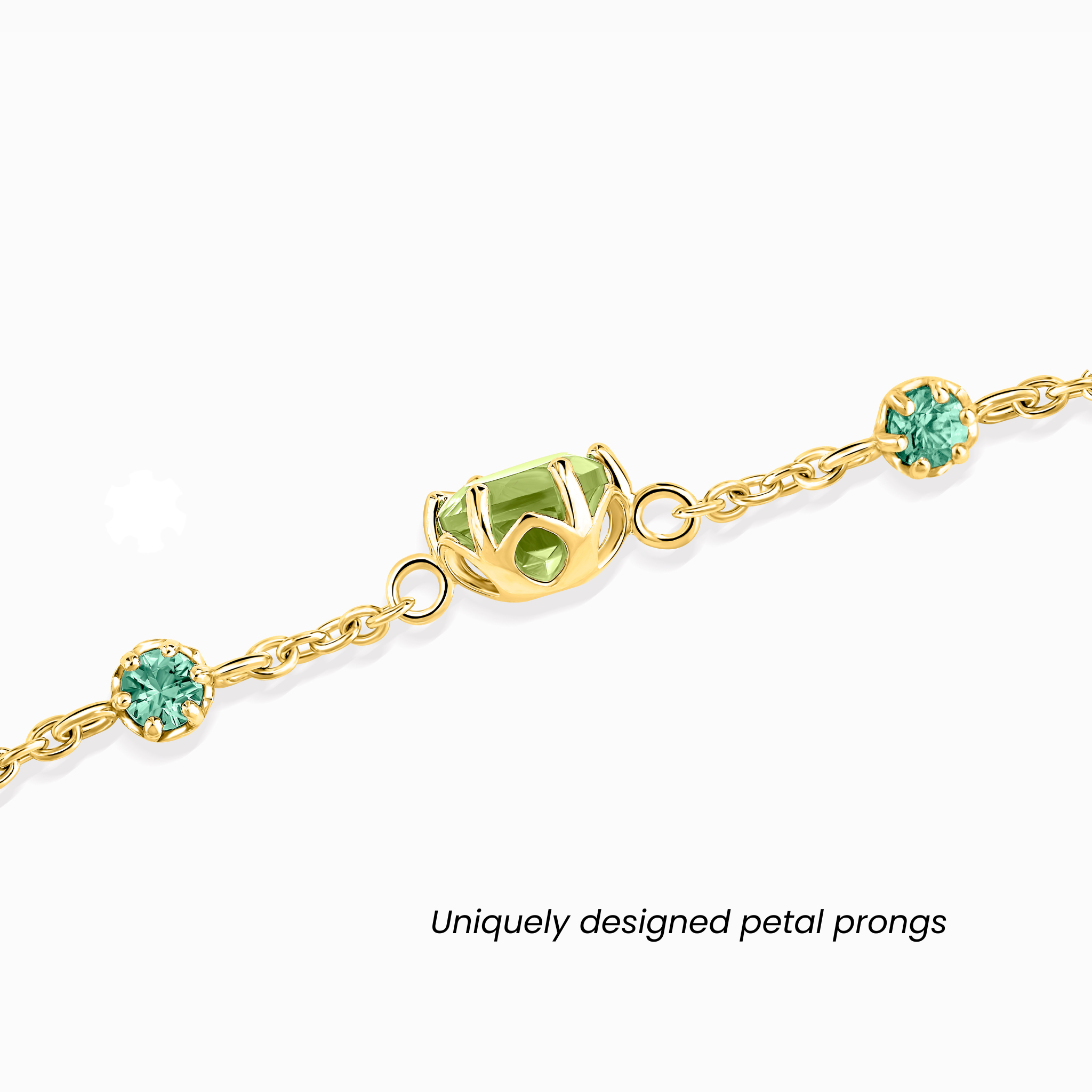 Emerald & Peridot Jewellery Set in 18k Gold Vermeil