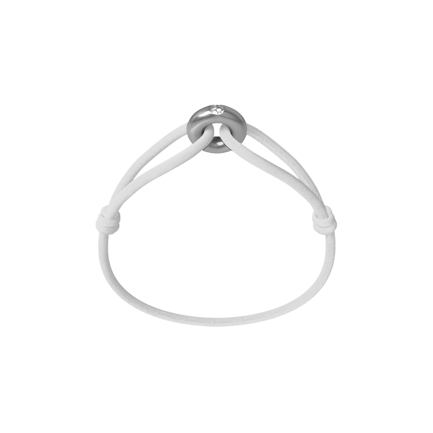 Silver Soho Diamond Cord Bracelet