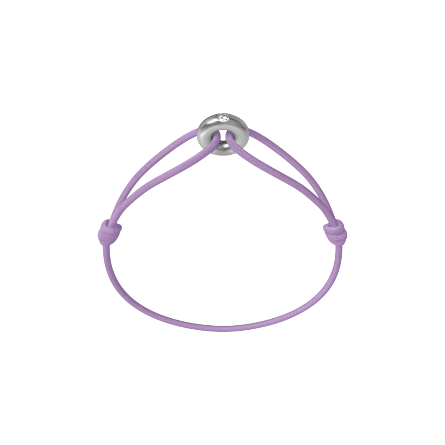 Mini Silver Soho Diamond Cord Bracelet