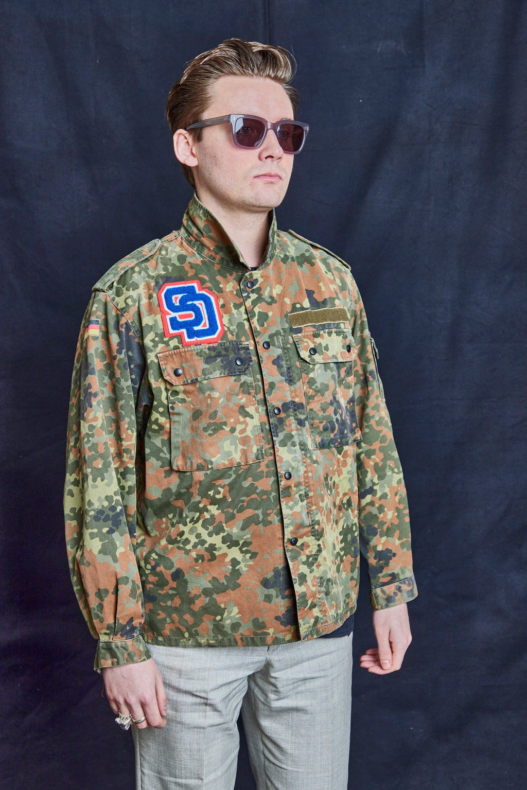 Vintage Military Flecktarn Field Shirt