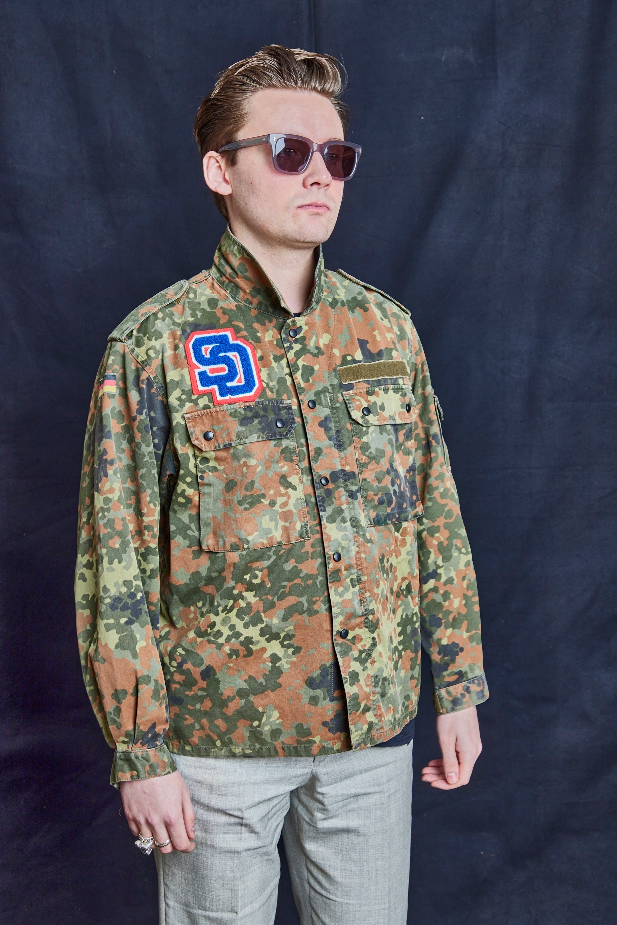 Vintage Military Flecktarn Field Shirt