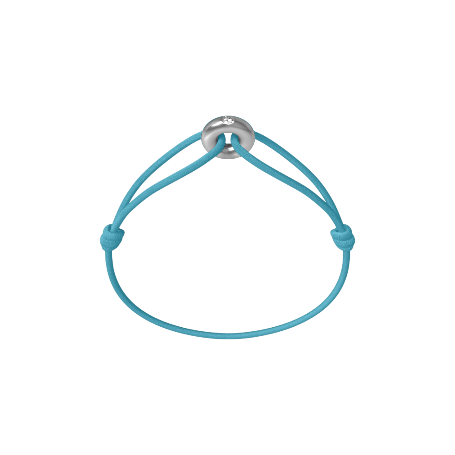 Mini Silver Soho Diamond Cord Bracelet