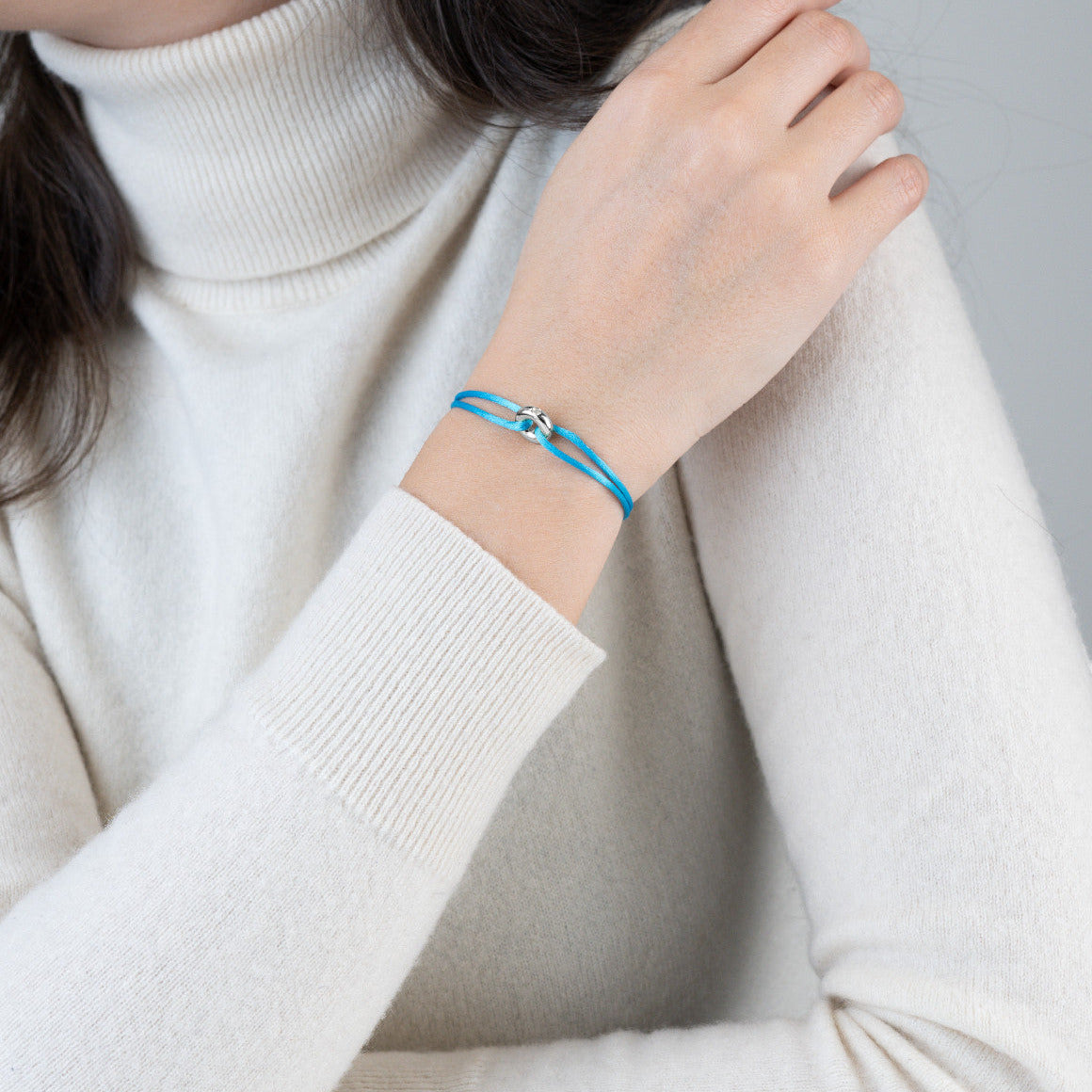 Mini Silver Soho Diamond Cord Bracelet