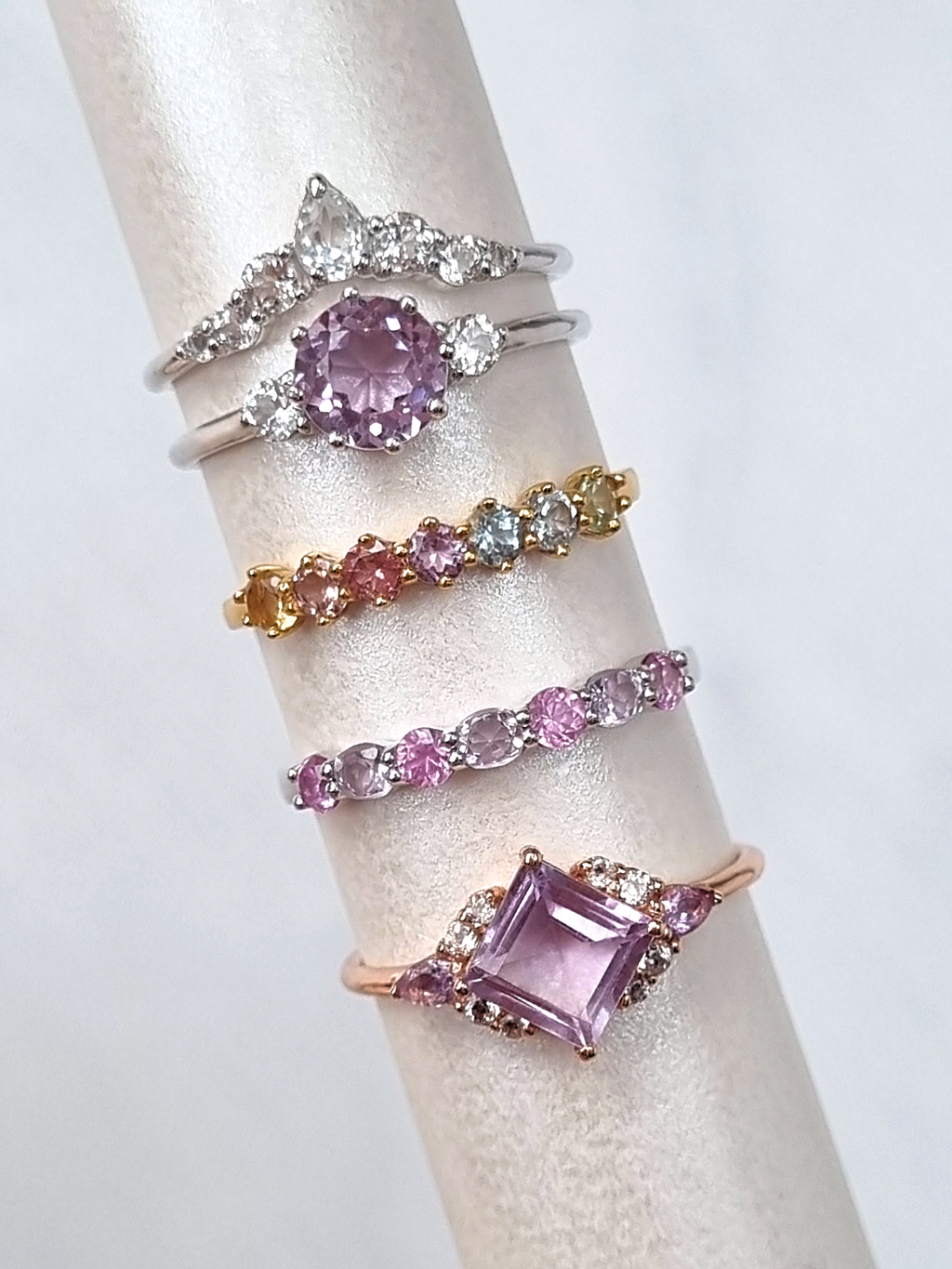 Selene Lavender Amethyst Ring Set in Sterling Silver