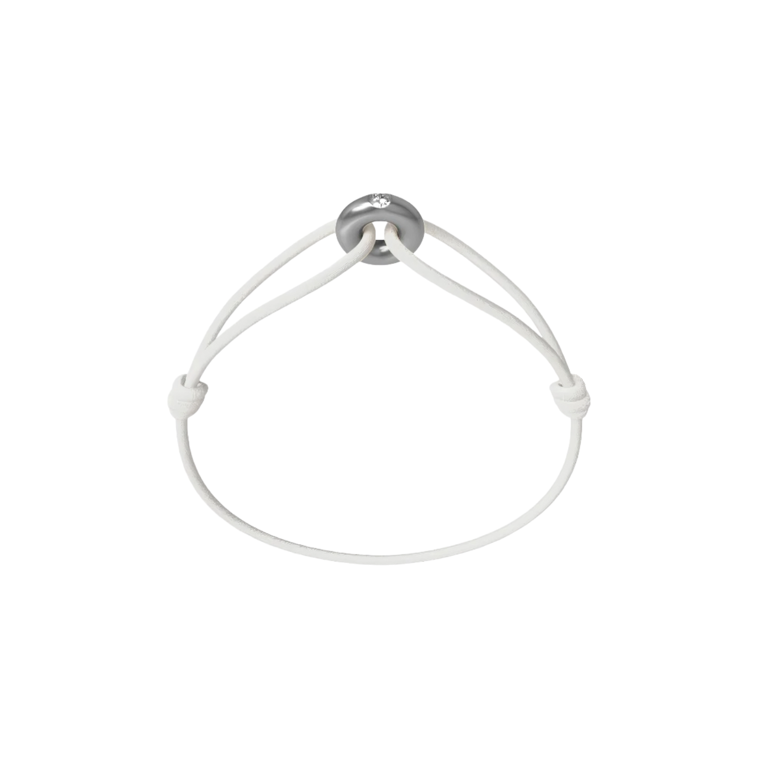 Mini Silver Soho Diamond Cord Bracelet