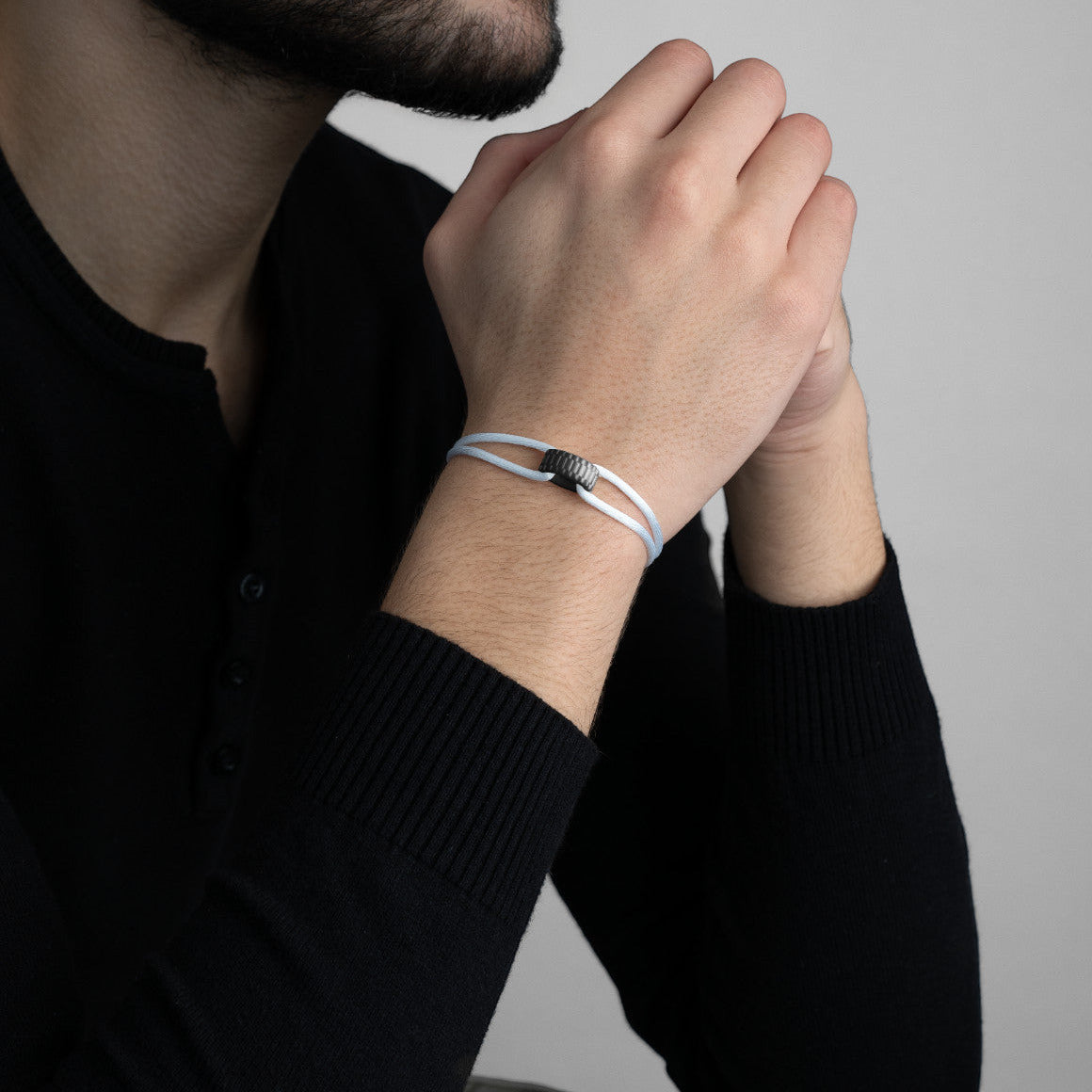 Carbon Regent Cord Bracelet