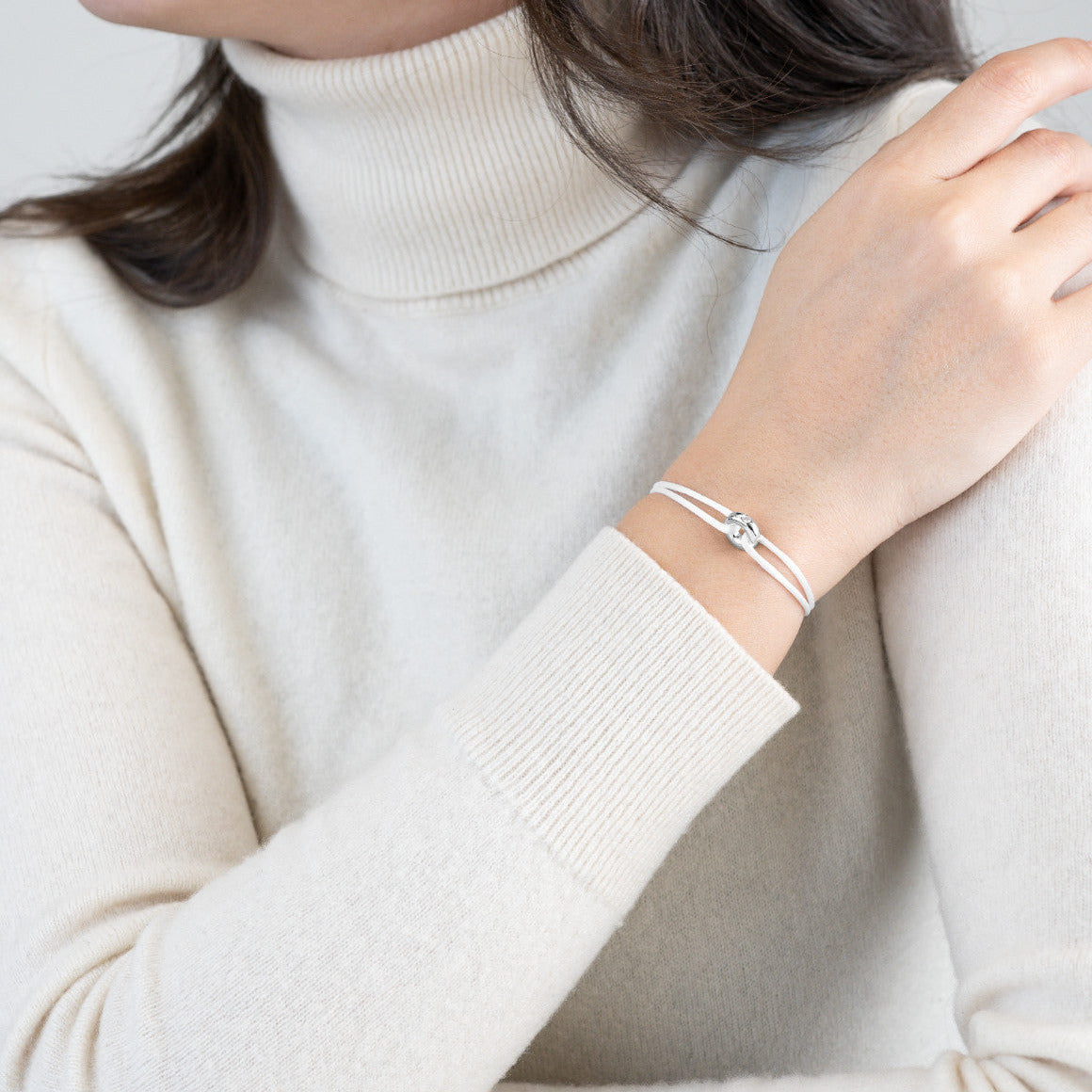 Mini Silver Soho Diamond Cord Bracelet