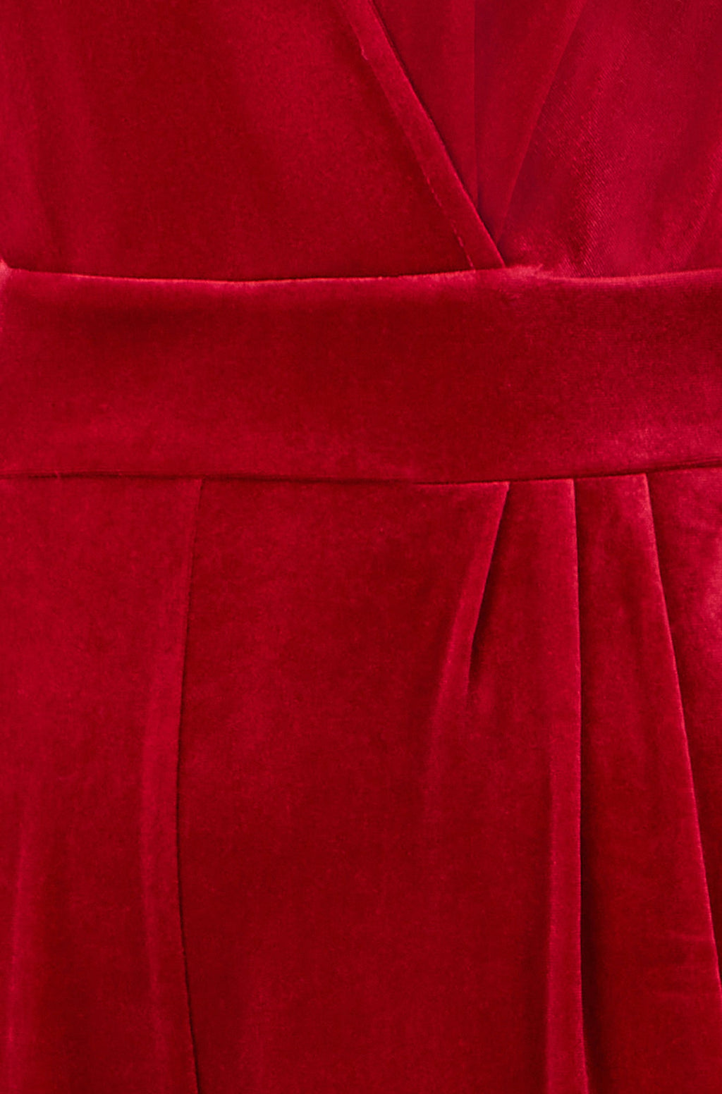 Yumi Red Jumpsuit With Angel Sleeves