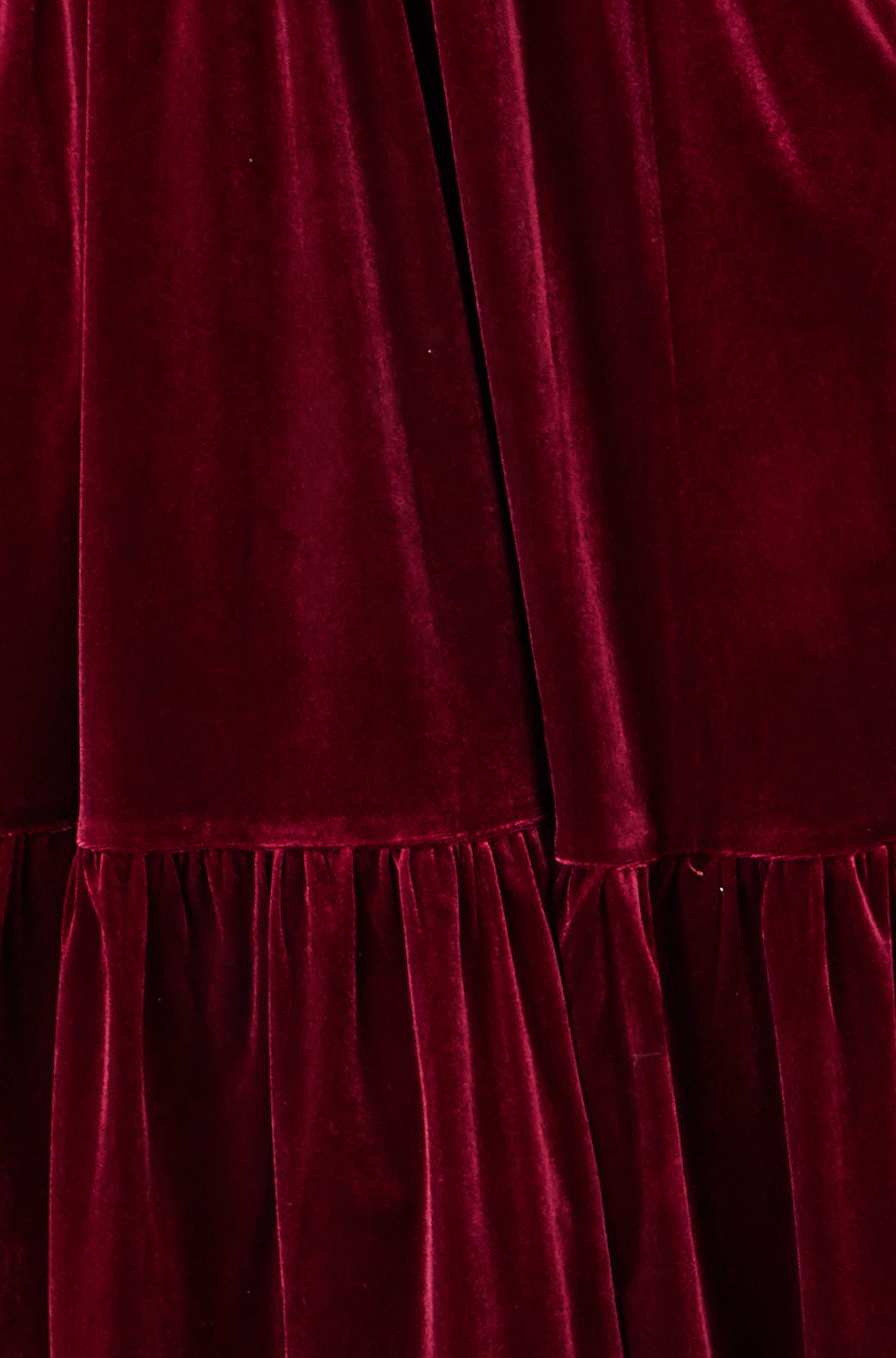 Yumi Burgundy Velvet Midi Dress