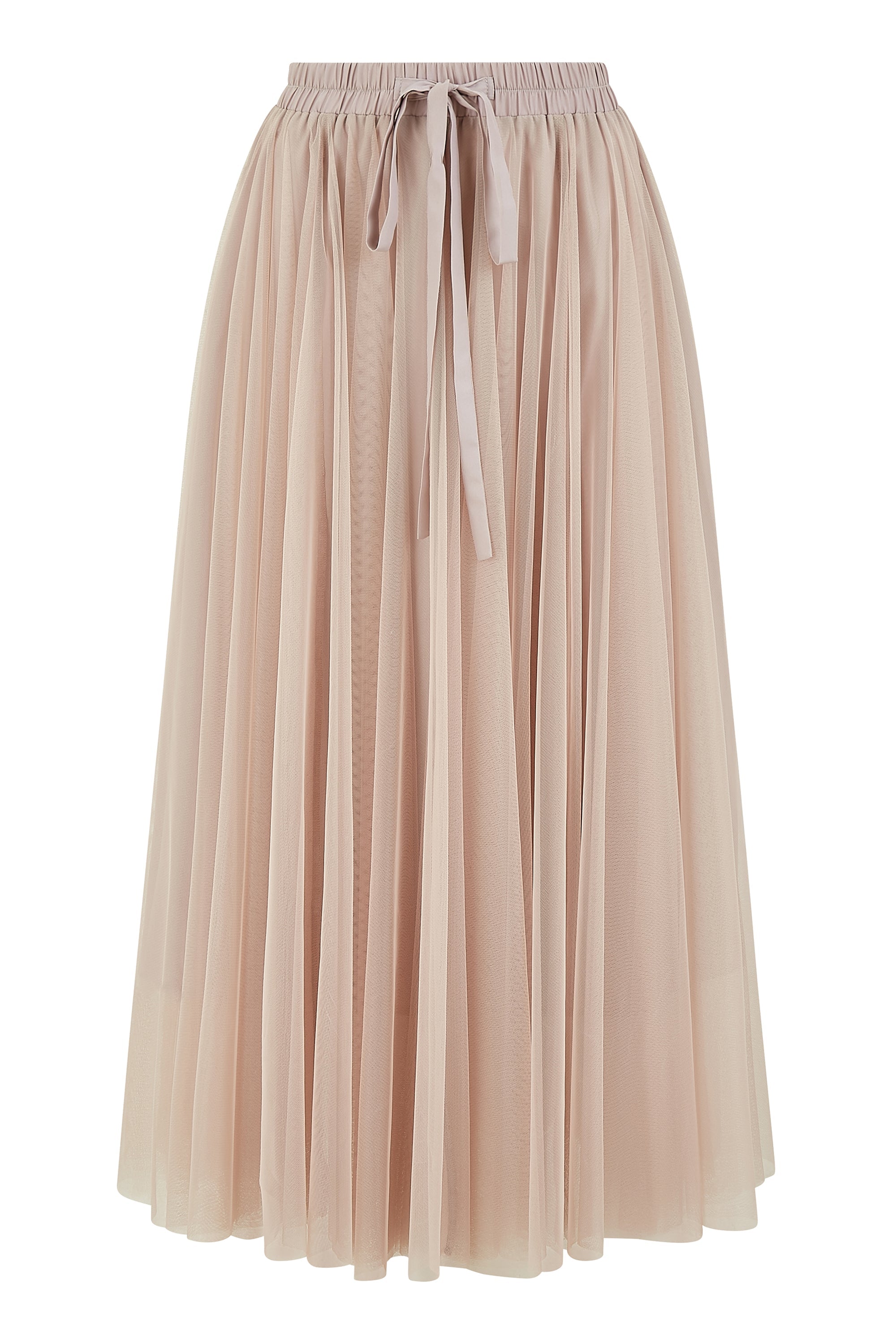Yumi Blush Pink Mesh Tulle Skirt