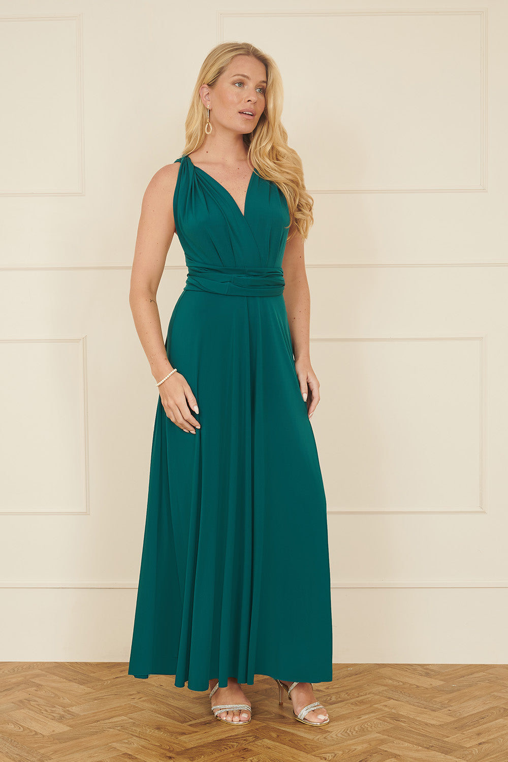 Yumi Green Jersey Stretch Multiway Midi Dress
