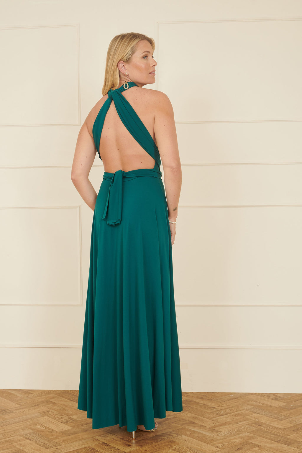 Yumi Green Jersey Stretch Multiway Midi Dress