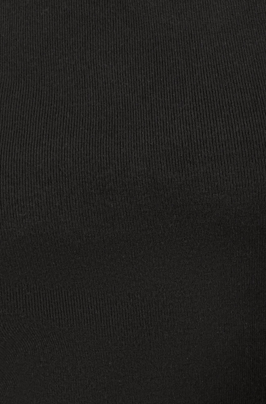 Yumi Black Knitted Ruched Midi Dress