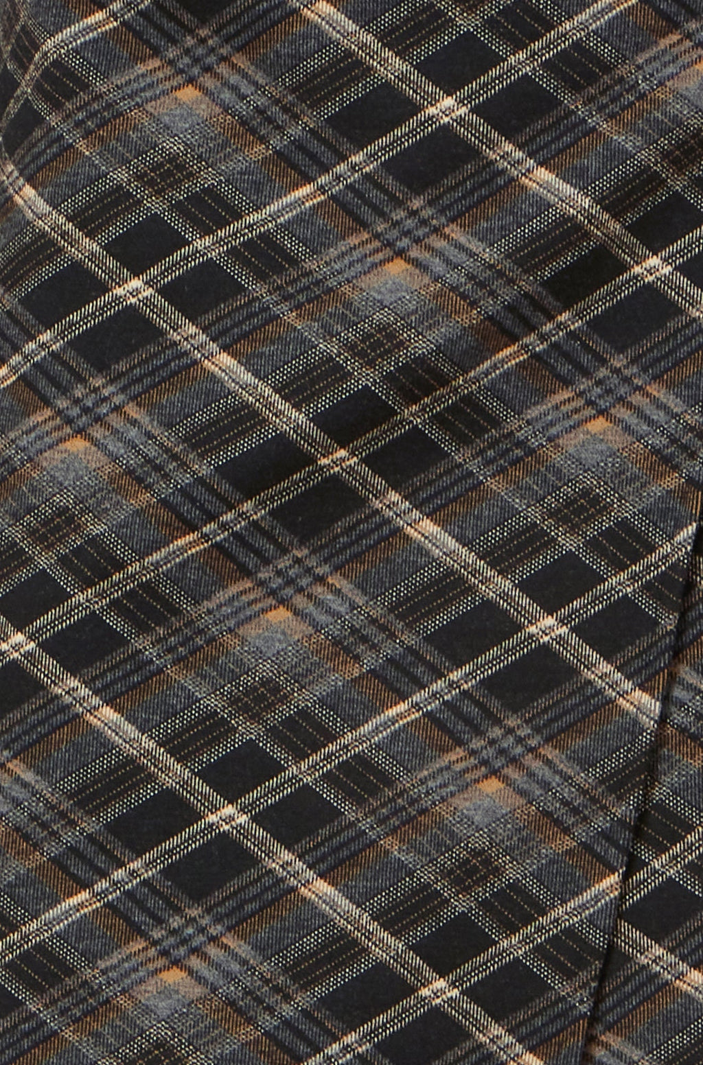 Yumi Black Check Wrap Skirt With Buckle