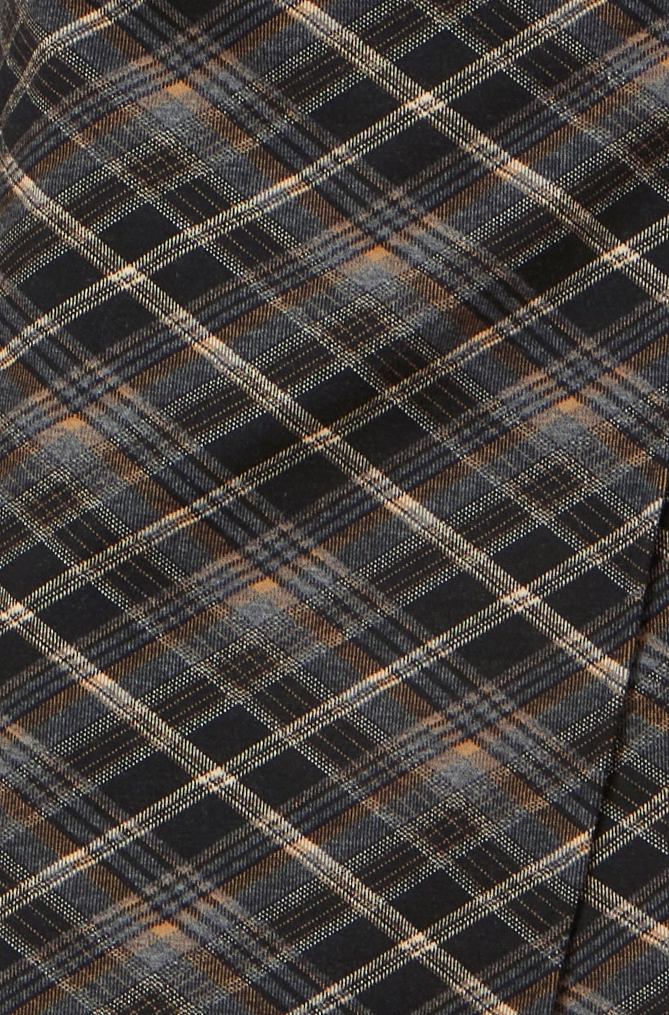 Yumi Black Check Wrap Skirt With Buckle