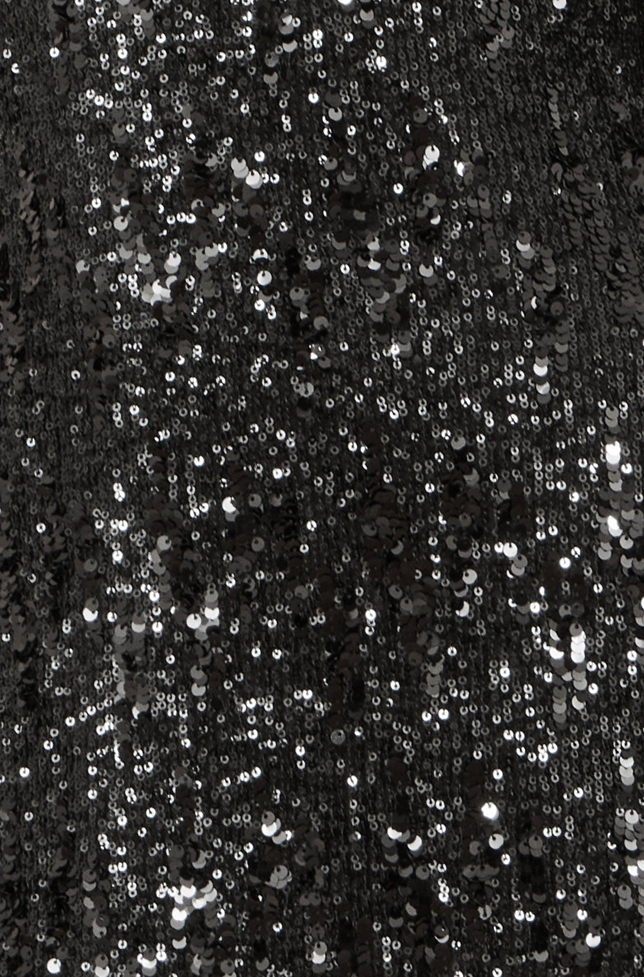 Yumi Black Sequin Long Sleeve Fitted Dress