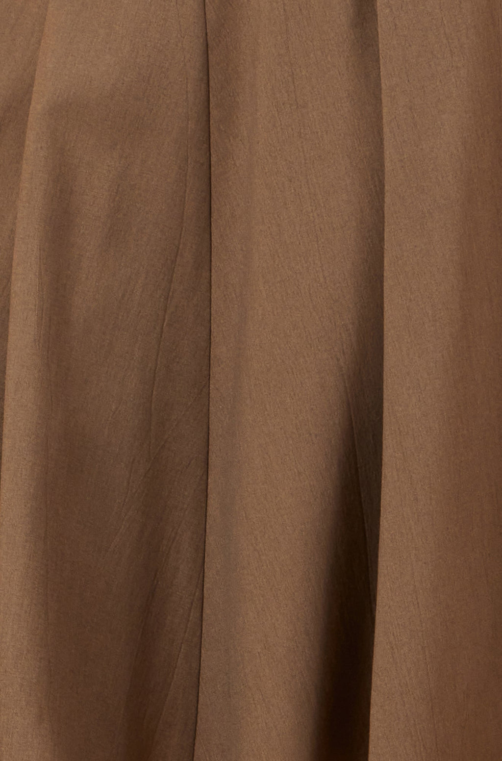 Yumi Brown Pleated Midi Skirt With Matching Belt