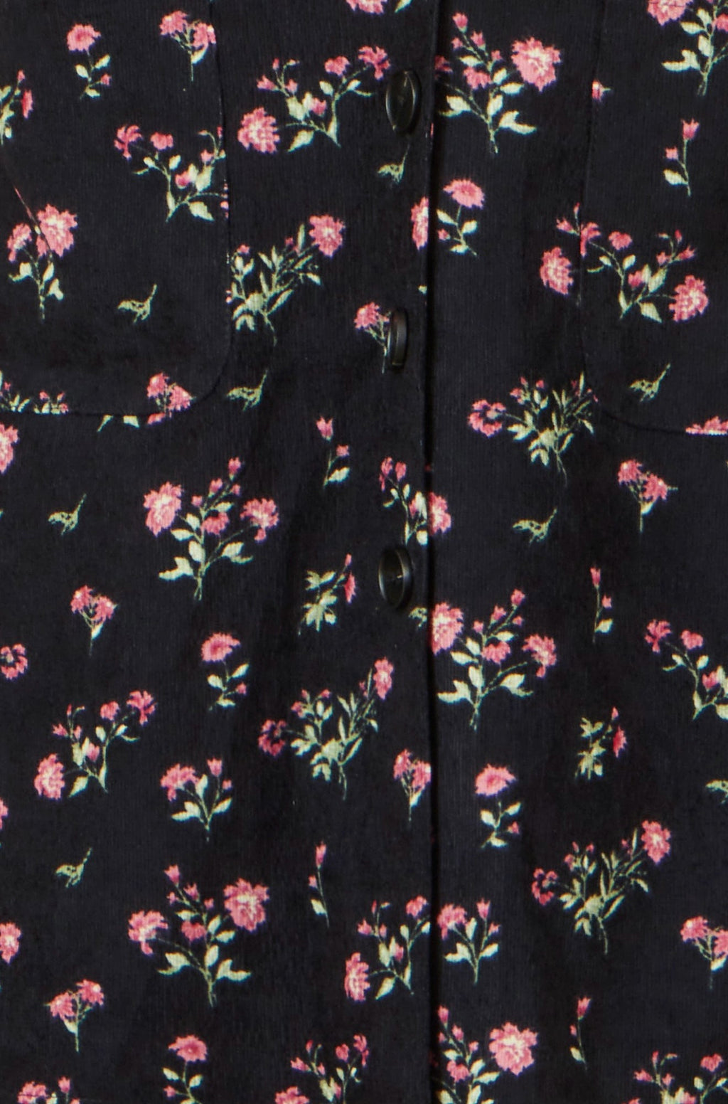 Yumi Black Floral Print Pinafore Dress With Button Up