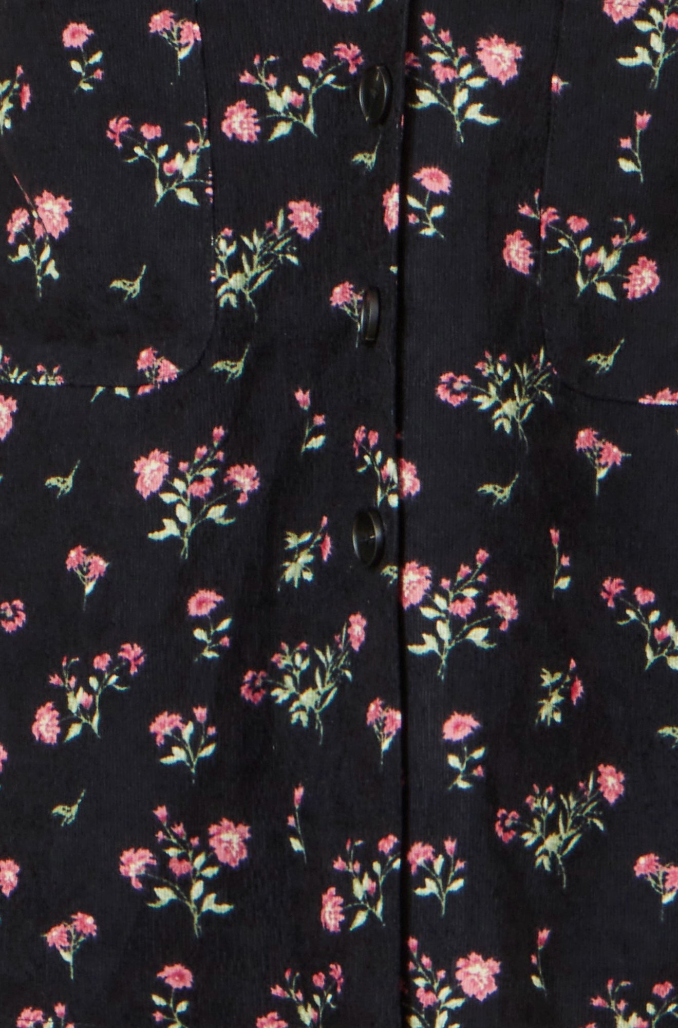 Yumi Black Floral Print Pinafore Dress With Button Up