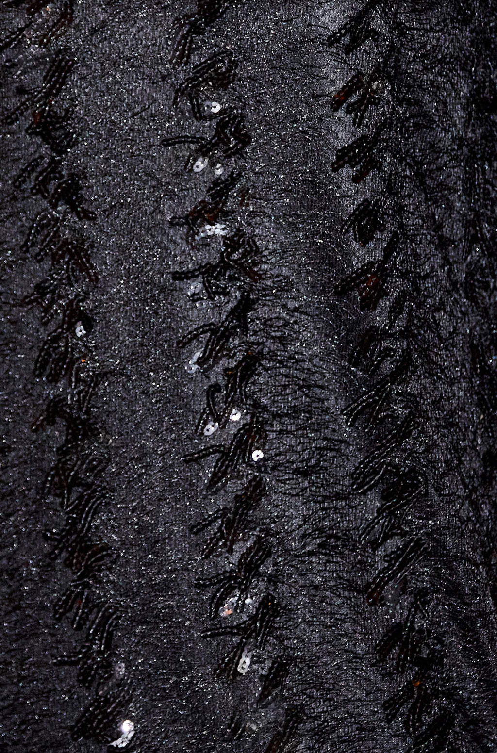 Yumi Black Hanging Sequin Tunic With Balloon Sleeves