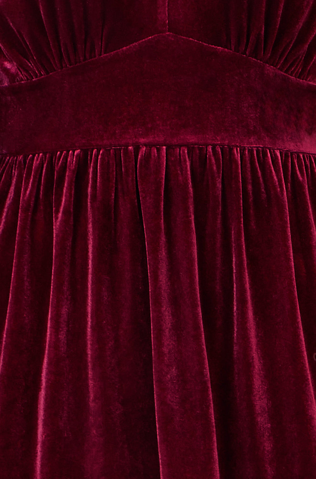 Yumi Burgundy Velvet Long Sleeve Skater Dress